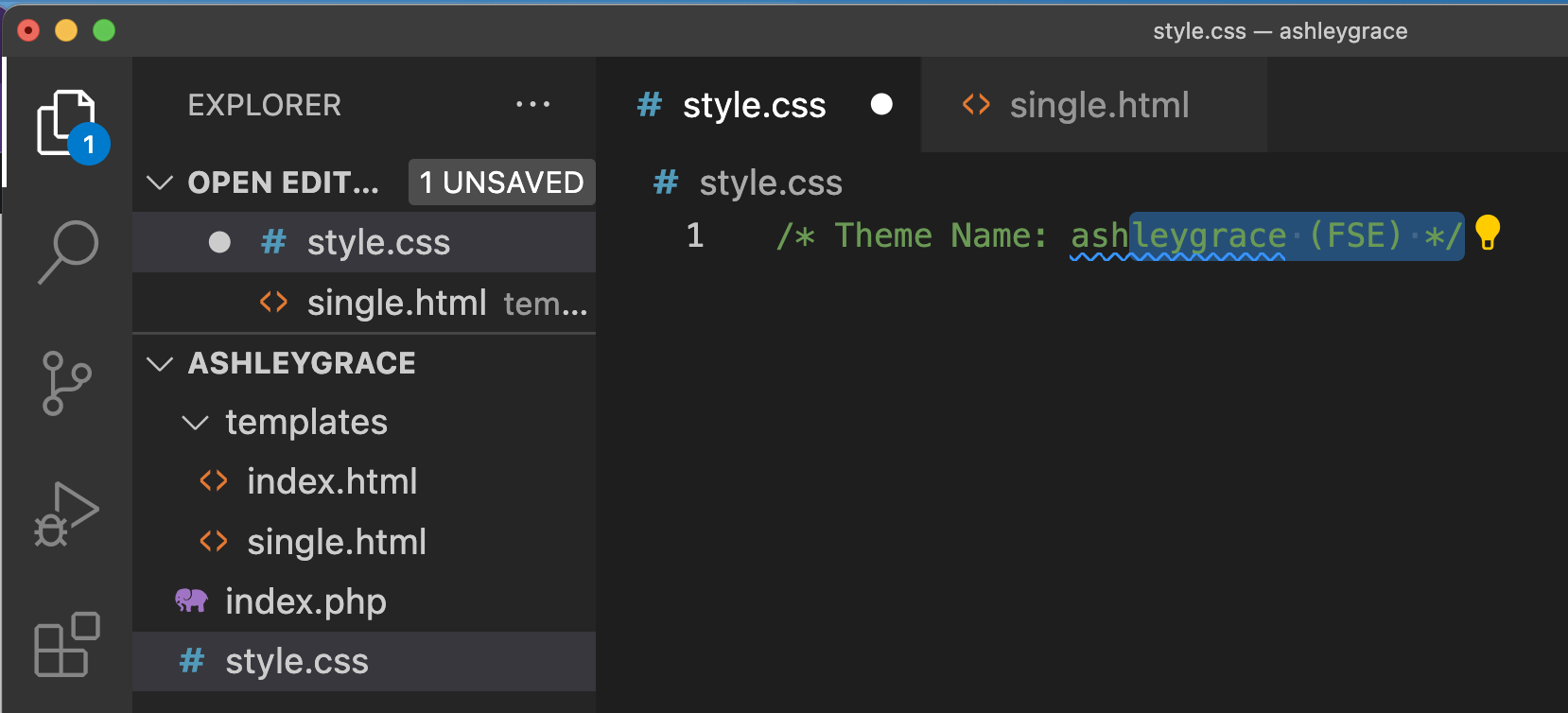 Create Default Templates for a Custom FSE Theme